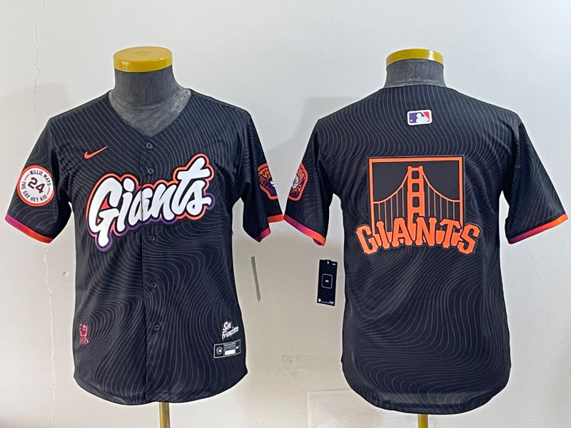 Youth 2025 MLB San Francisco Giants blank black jersey style 4->youth mlb jersey->Youth Jersey